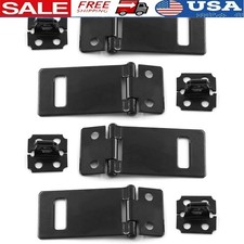 Heavy Duty Iron Lock Hasp Doors Cabinets Toolboxes Easy Install Security New