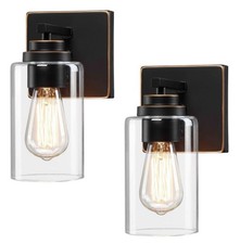 .8 in. 1-Light Oil Rubbed Bronze Wall Bathroom Vanity Lights 2-Pack 