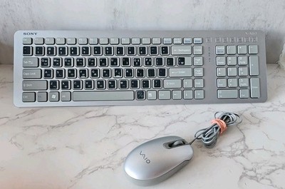 Sony Vaio Keyboard & Matching Mouse VGP-UKB3US Silver USB Keyboard