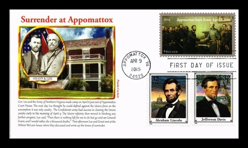 US COVER SURRENDER AT APPOMATTOX CIVIL WAR FDC COMBO PANDA CACHET