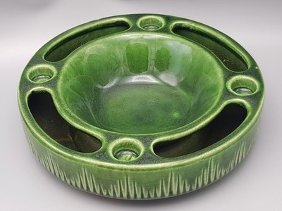 JASBA Keramik alter Adventskranz Teller Pflanzschale grün Ø ca.20cm/ca.5,5 h gut