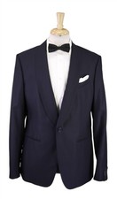 Banana Republic Mens Slim Fit Navy Blue Shawl Tuxedo Formal Suit 44L New