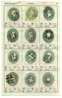 US Fancy Cancel Postal Stationery # U311 12 Cut Squares Collection used Stamps