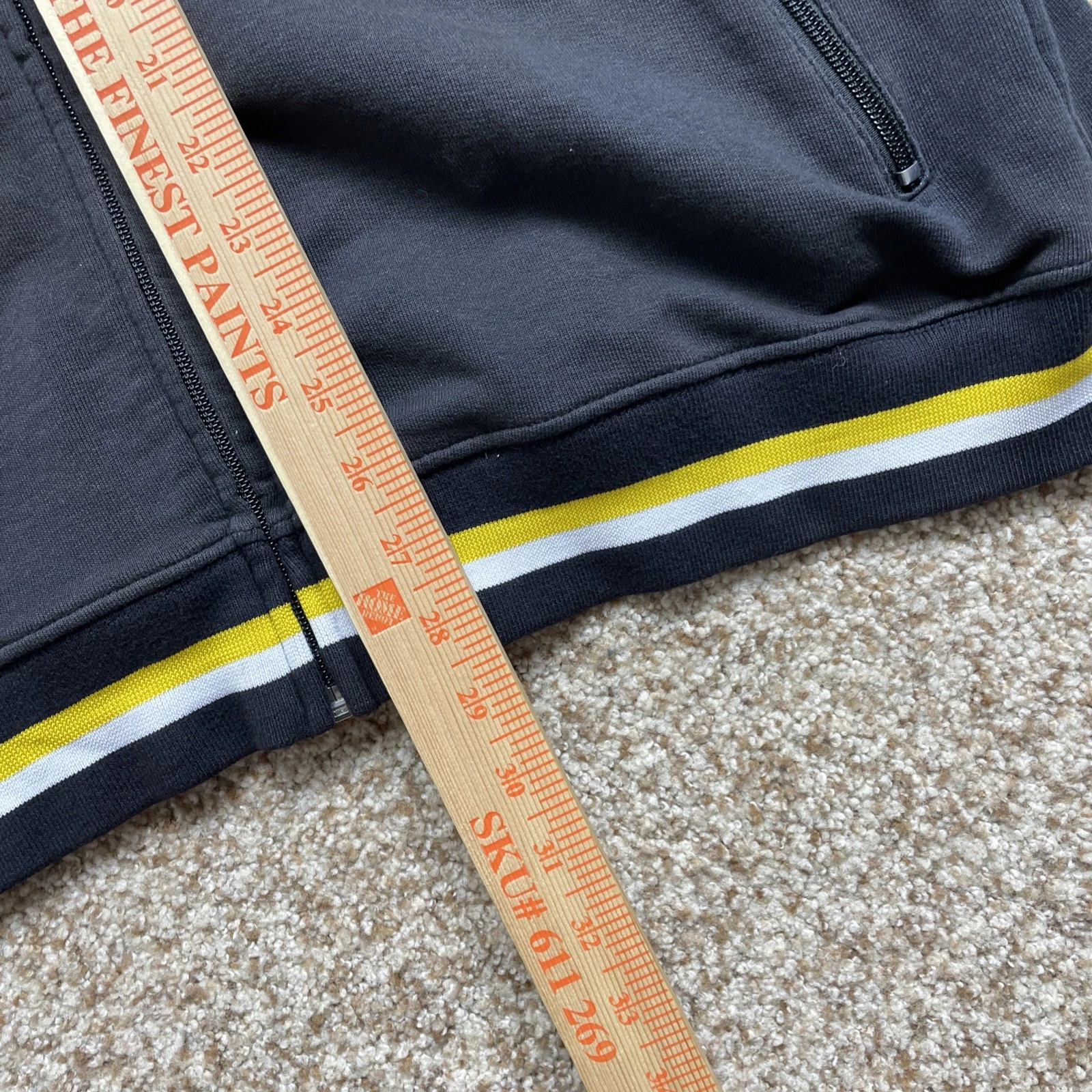 Felpa con cappuccio zip intera Precisport Valentino Rossi VR46 nera e gialla uomo XL macchie