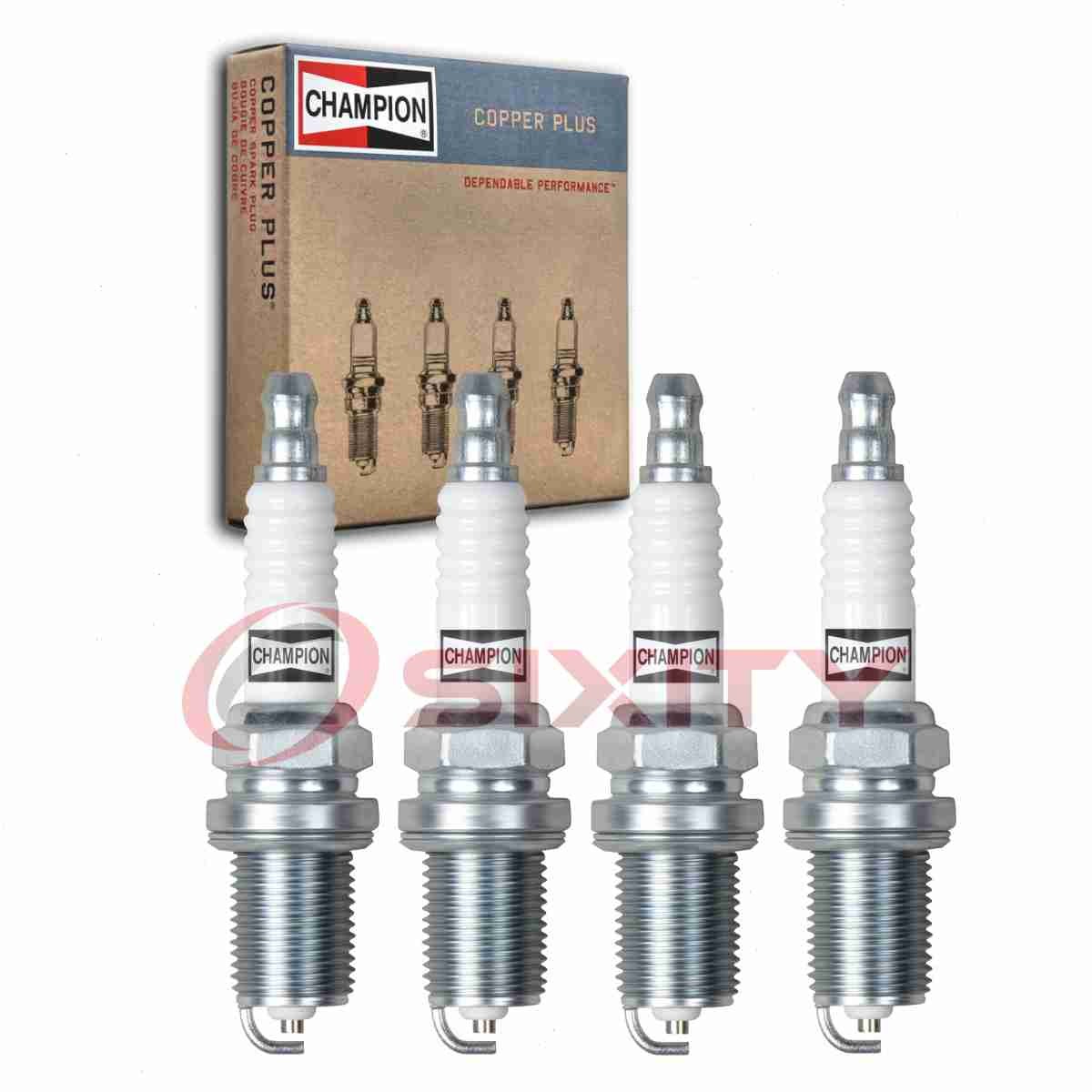 4 pc Champion Copper Plus Spark Plugs for 1990-1991 Geo Storm 1.6L L4 qq