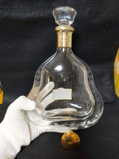 (Empty) BACCARAT Crystal HENNESSY Richard CRYSTAL DECANTER With Cork Top Chips