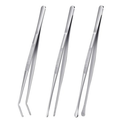 3 Stück Kitchen Kochpinzette,Kochpinzette und Gebogene Pinzette,Hohe Qualität...