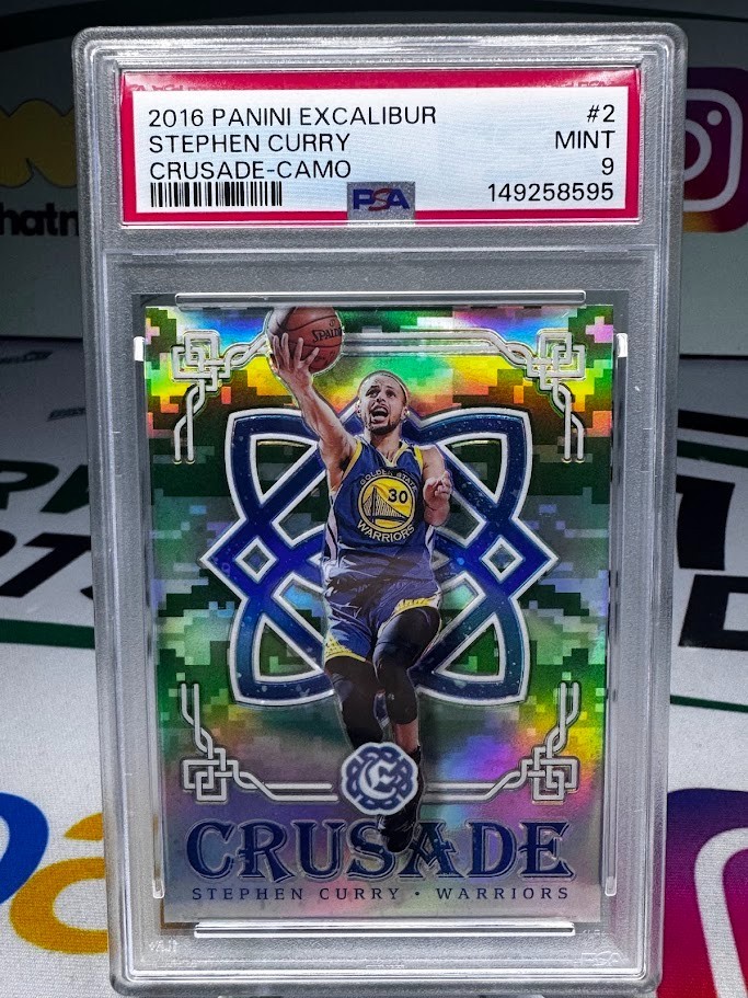 2016-17 Panini Excalibur Stephen Curry Crusade Camo #2 PSA 9 - Golden State