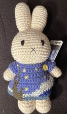 NEW HandMade JUST DUTCH Miffy Crochet Doll MOMA Van Gogh Starry Night 9.5"