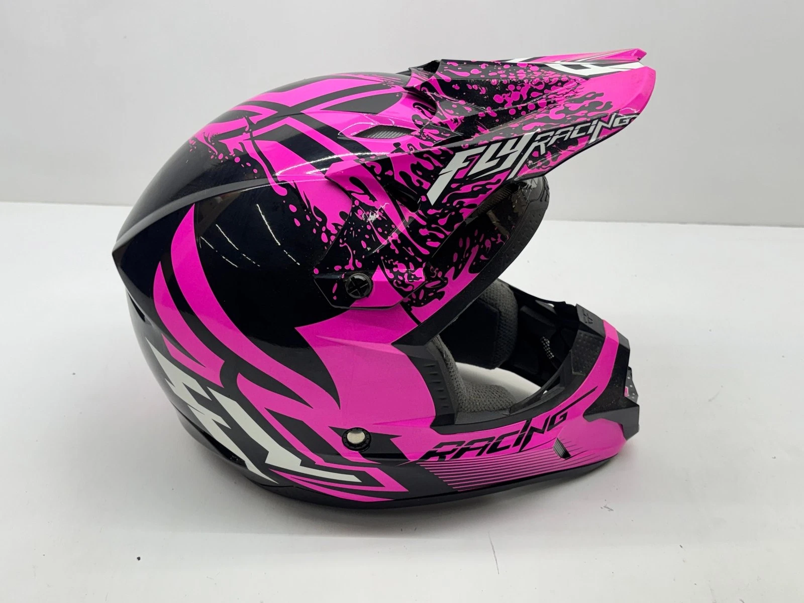 New Fly Racing Men's Helmet 2XL Black Pink XXL Riding Head Protection Gear MX