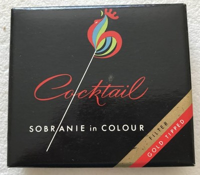 SOBRANIE in FARBE Cocktailkarten Zigarettenschachtel (leer 20er Pack)