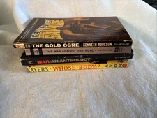 Vintage Sci-Fi & Mystery Paperback Lot (4) ? Doc Savage, Van Vogt, Sayers, War A