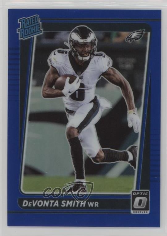 2021 Panini Donruss Optic Rated Rookie Blue Prizm 64/179 DeVonta Smith #205 s5j