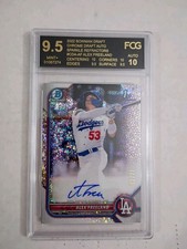2022 Bowman Chrome Draft Alex Freeland 1st Auto Sparkle Refractor 03/71 FCG 9.5