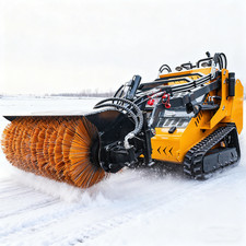 51'' Snow Cleaner Angle Broom Sweerper Snow Brush Fit Toro Dingo Mini Skid Steer