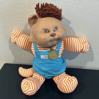 Vintage 1983 Cabbage Patch Kids Koosas Cat Doll 15'' Orange Stripes Original Nice