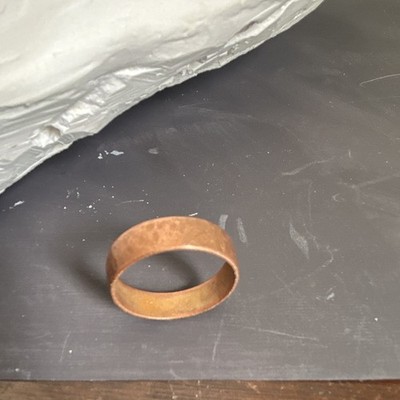 Handmade Hammered Copper Ring 1 In 6g Men s Ring