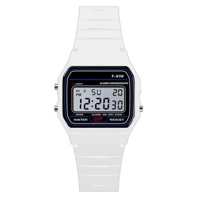 F 91W Classic Digital Resin Strap Watch Stopwatch Chronograph Sport Unisex Men*