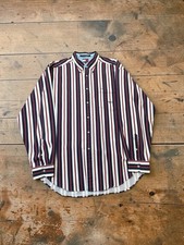 Vintage 90s Tommy Hilfiger Vertical Stripe Long Sleeve Button Down Shirt XL