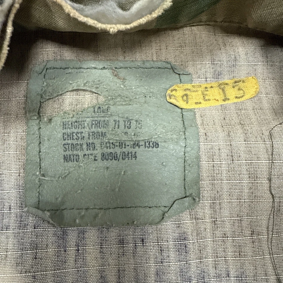 Vintage US Army BDU Jacket Mens Large Regular Airborne Camo 80s 90s With Patches - Image 4 of 4