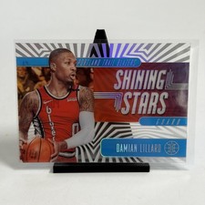 2019-20 Panini Illusions Shining Stars Damian Lillard #14 Sapphire NM Card Clear