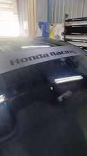 Honda Racing Black Windshield Banner Emblem Jdm Matte Black Free Shipping