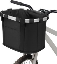 Bicycle Bike Detachable Cycle Front Canvas Basket Carrier Bag Pet Carrier Alumin