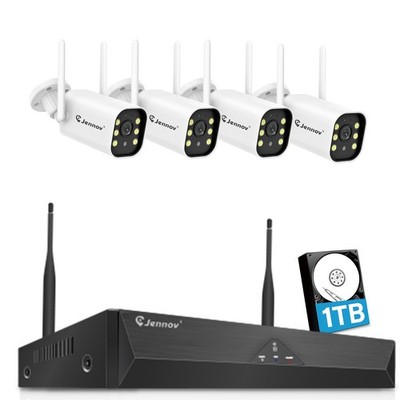 JENNOV 5MP Wireless Security Camera System Outdoor Audio WIFI Human Detection