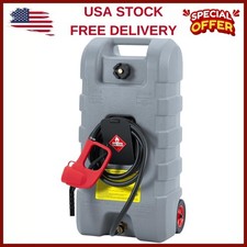   15 Gallon Gas Can Fuel Tank Container With LE Fluid Transfer Manual Siphon Pump