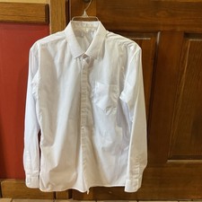 Boys White Dress Shirt Size 20 Long Sleeve Bu...