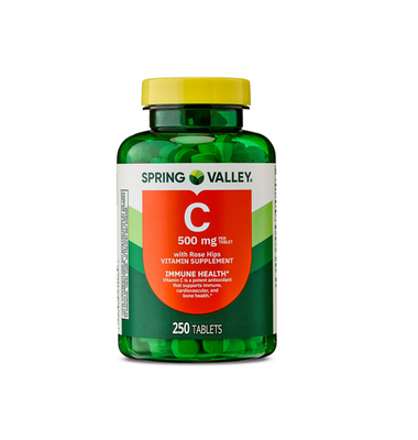 #ad Spring Valley Vitamin C Supplement with Rose Hips Tablets 500 mg 250 Ct. $6.48