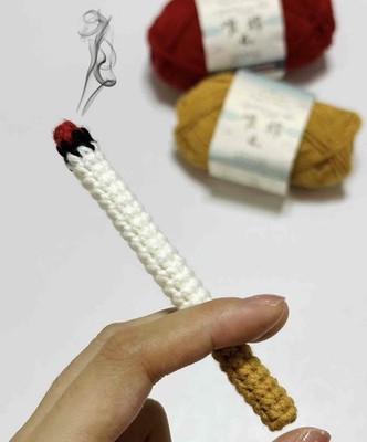 handmade crochet cigarette forboyfriend decoration gift Keychain for him For Dad