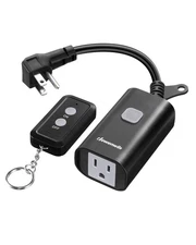 DEWENWILS Outdoor Remote Control Outlet,for Lights Outdoor Appliances,FCC Listed