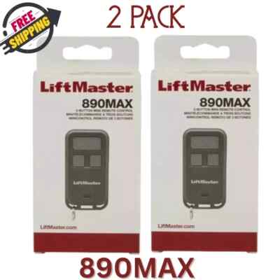 2 Pack 890MAX Liftmaster Universal Remote - Compatible with 371LM, 971LM