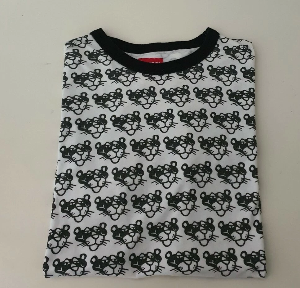 SS14 Supreme X Pink Panther Überall S/S Top M Medium Schwarz T Shirt Selten