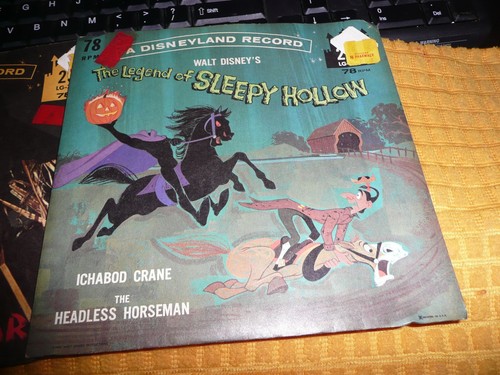 78rpm Walt Disney Records (3) Scarecrow Romney Sleepy Hollow Popeye VTG - Picture 3 of 5
