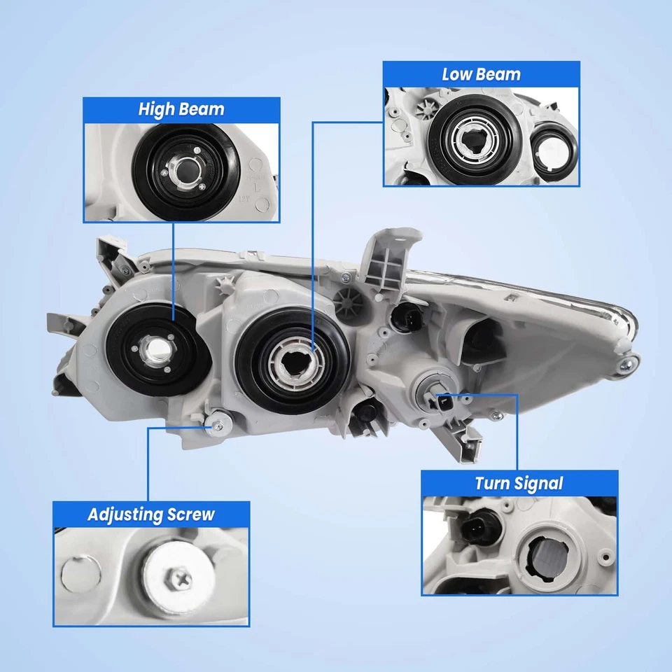 Faróis para 2010 2011 Toyota Camry preto LE SE XLE par de faróis esquerda+direita - Imagem 3 de 4