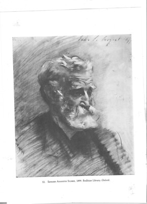 John Singer Sargent doppelseitiger Druck aus einem notleidenden, entfesselten Buch entfernt