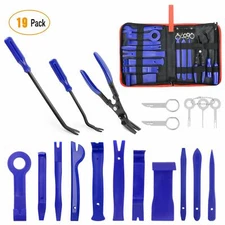 GOOACC 19Pcs Car Trim Removal Tool Set & Clip Plier Upholstery Remover with Bag