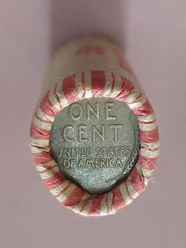 TODAY ONLY ROLL OF LINCOLN WHEAT CENT PENNY 1909 VDB'S BOTH ENDS 50 CENT ROLL