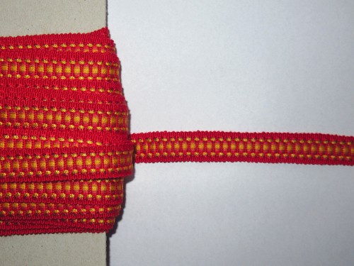 Vieux Galon Tresse Ruban Orange Vintage – 3 Mètres X 0.7 Cm