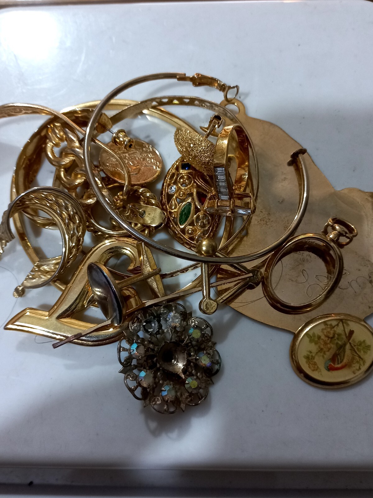 LOT OF GOLD PLATED AND GOLD FILLED JEWELRY SCRAP 100GR eBay