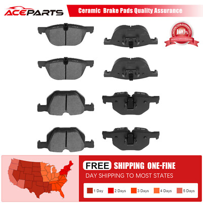 FRONT AND REAR BRAKE PADS W/ HARDWARE FOR 10-18 BMW X5 X6 P-1294 P-1042