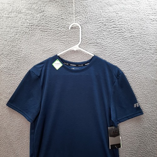 Russell Shirt Adult Small Blue Training Fit Athleisure Jogging Gym Sports Tee - Picture 8 of 9