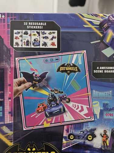 DC Batman Batwheels Magic Sticker Scena Set Adesivi Tavole Regali Natale Bambini - Foto 4 di 8