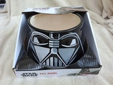 Star Wars Darth Vader Pet Bowl 3.5 Cups 28 Oz Black & White Fetch For Pets