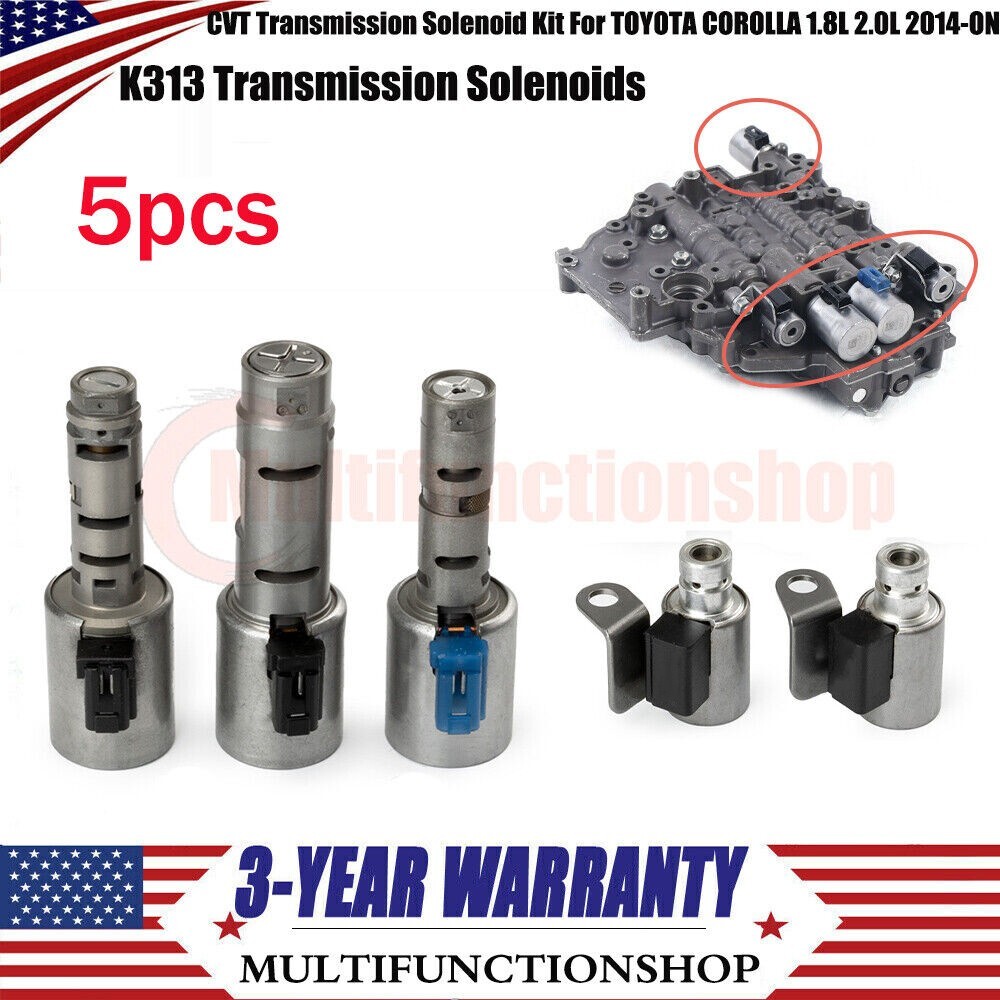 5Pcs K313 CVT Transmission Solenoid Kit for TOYOTA COROLLA