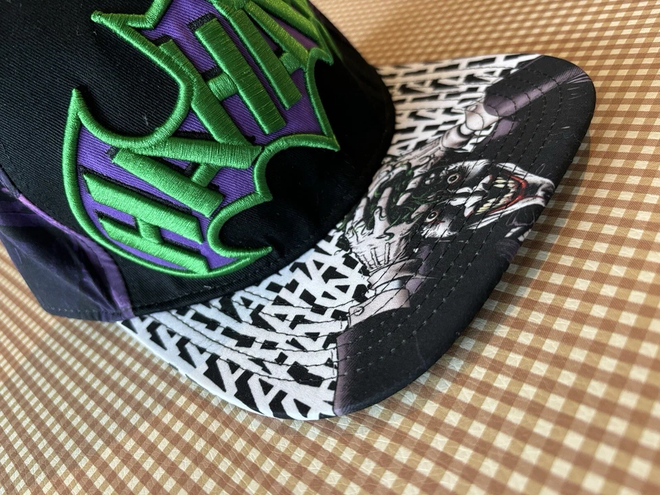 DC COMICS Batman El Guasón HaHaHa Villano Negro Caballero Oscuro Snapback Gorra Gorra Foto 4 de 4