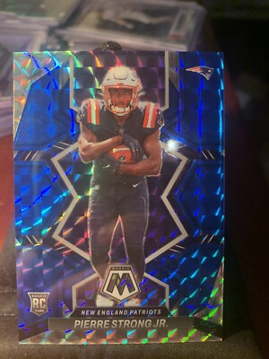 2022 Mosaic Football Pierre Strong Jr. RC Blue Mosaic Prizm /99  (PRINT LINES)C1