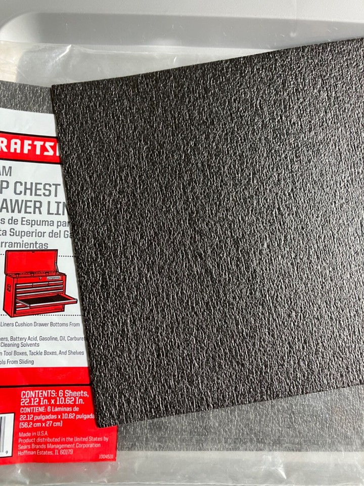 Craftsman USA Foam Top Chest Drawer Liners 65215 Missing One eBay